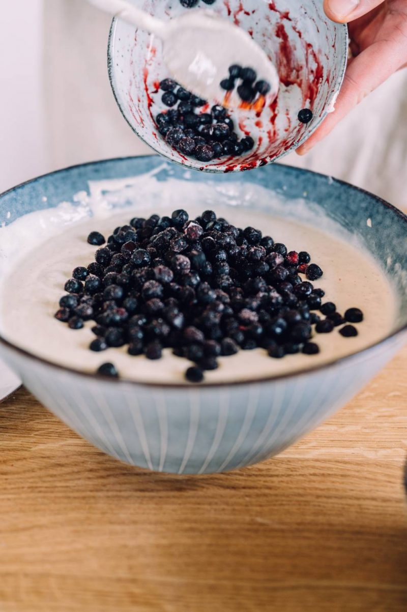 Blaubeer-Zitronen-Käsekuchen mit Quark und Mascarpone ⋆ Knusperstübchen