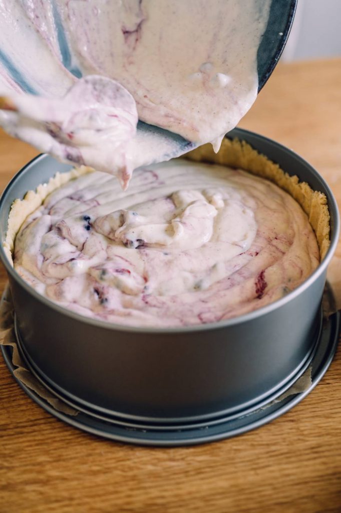 Blaubeer-Zitronen-Käsekuchen mit Quark und Mascarpone ⋆ Knusperstübchen