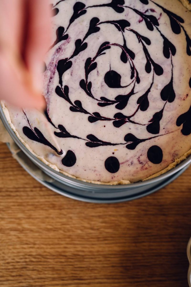 Blaubeer-Zitronen-Käsekuchen mit Quark und Mascarpone ⋆ Knusperstübchen