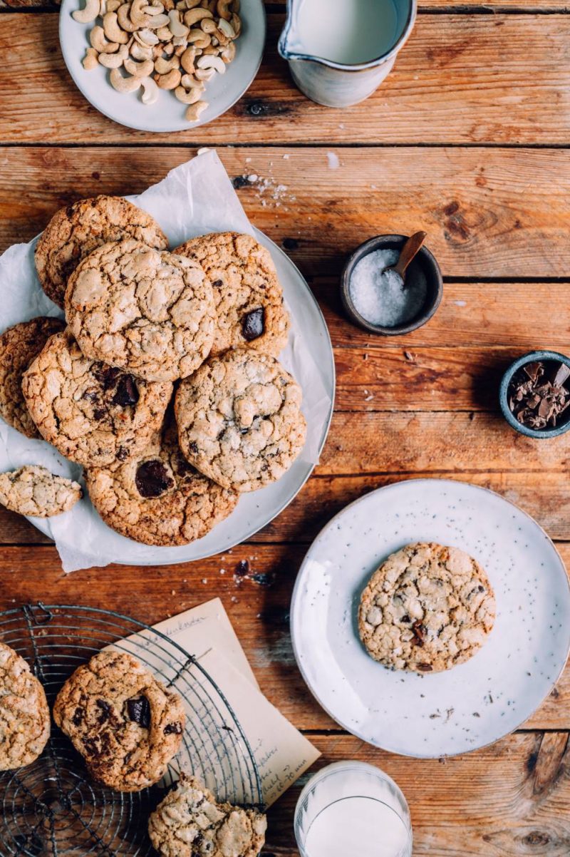 Double Chocolate Chip Cookies mit brauner Butter und Cashews ⋆ ...