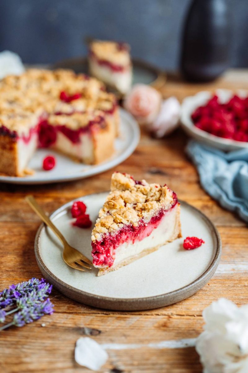 Himbeer-Streusel-Kuchen mit Joghurt-Cheesecake ⋆ Knusperstübchen