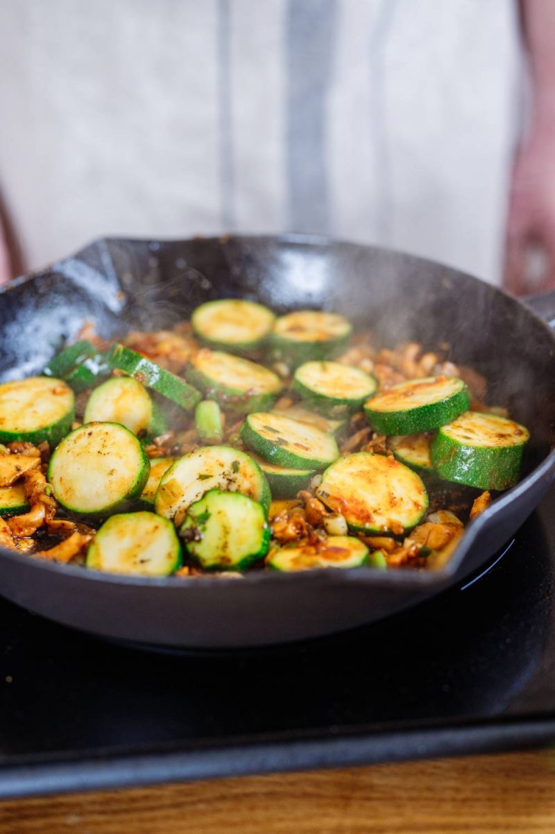 Pasta-Auflauf mit Zucchini und Pfifferlingen ⋆ Knusperstübchen