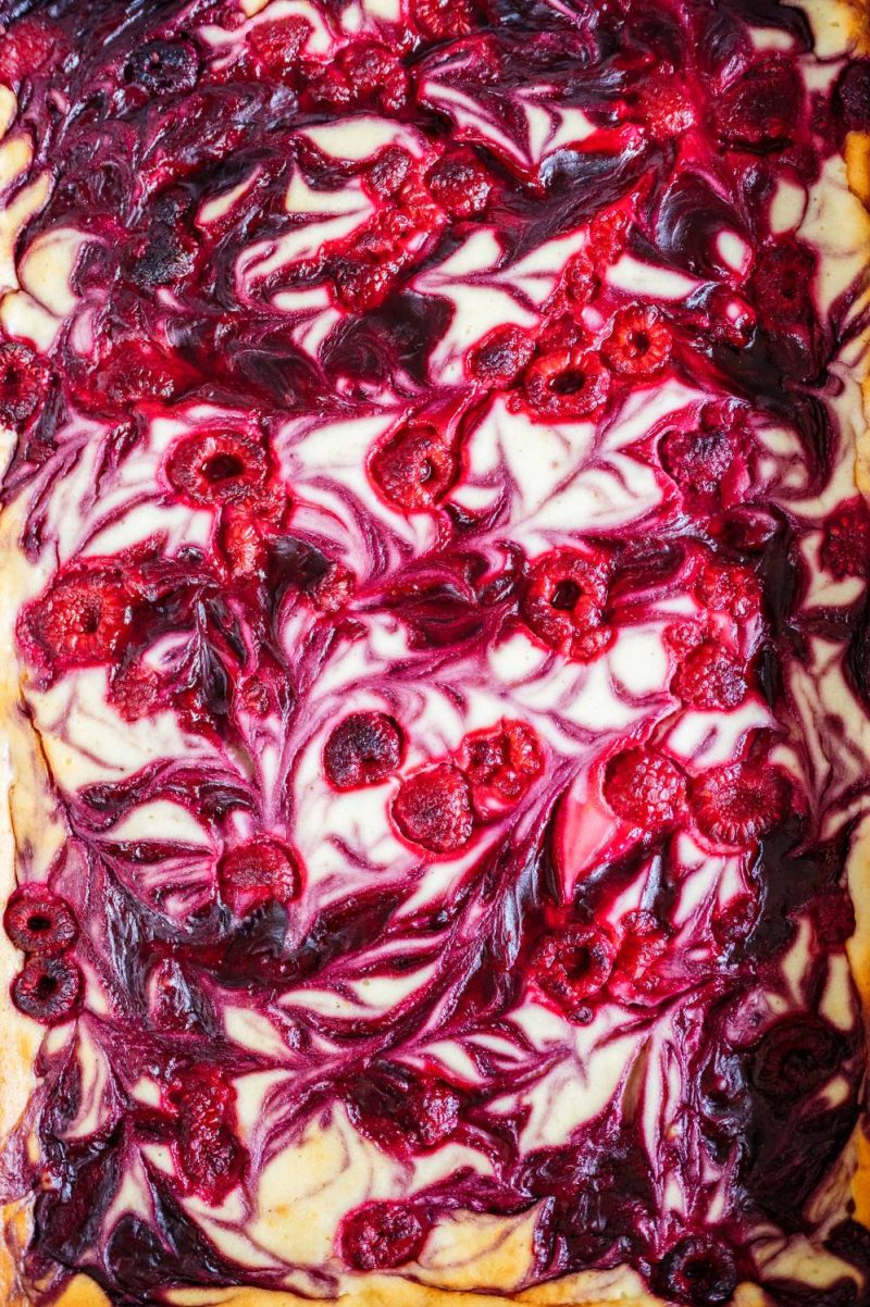 Zitronen-Quarkkuchen mit Himbeeren vom Blech ⋆ Knusperstübchen