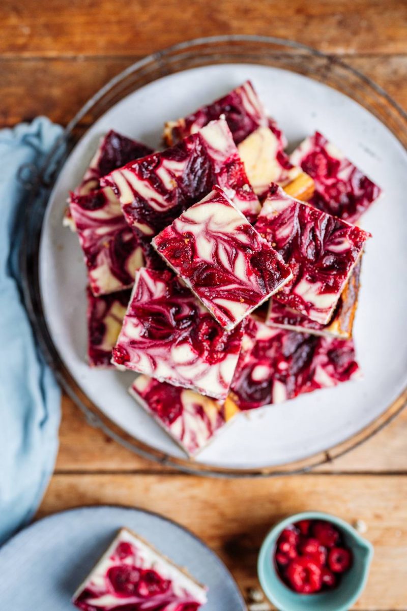 Zitronen-Quarkkuchen mit Himbeeren vom Blech ⋆ Knusperstübchen
